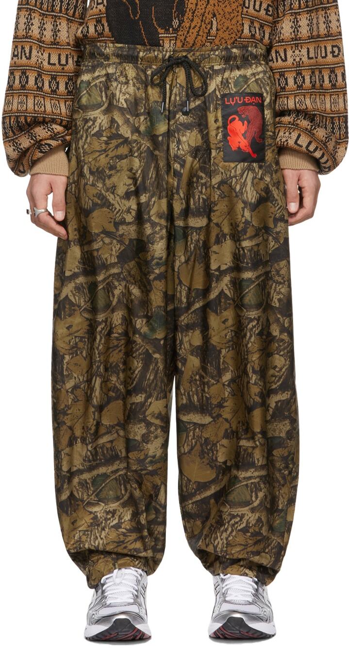 Lu'u Dan Exclusive Green Brown Bontan Size 46 Trousers